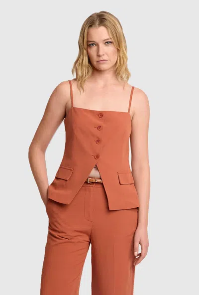 Kocca Top With Straps And Buttons Woman Orange