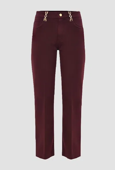 Kocca Trousers With Details Woman Moron Head In Burgundy