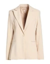 Kocca Woman Blazer Beige Size 10 Polyester, Elastane In Neutral