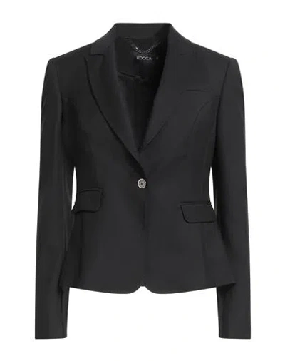 Kocca Woman Blazer Black Size M Cotton, Polyester, Elastane
