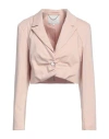 Kocca Woman Blazer Blush Size Xl Cotton, Viscose, Polyamide, Metallic Fiber In Pink