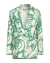 Kocca Woman Blazer Ivory Size L Polyester, Elastane In White