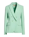Kocca Woman Blazer Light Green Size 8 Polyester, Elastane