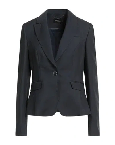 Kocca Woman Blazer Midnight Blue Size L Cotton, Polyester, Elastane