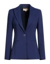 Kocca Woman Blazer Navy Size 4 Polyester, Elastane In Blue