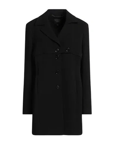 Kocca Woman Coat Black Size L Polyester, Viscose, Elastane In Multi