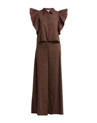 Kocca Woman Co-ord Chocolate Brown Size M Cotton