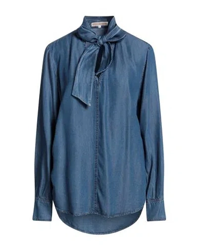 Kocca Woman Denim Shirt Blue Size M Lyocell