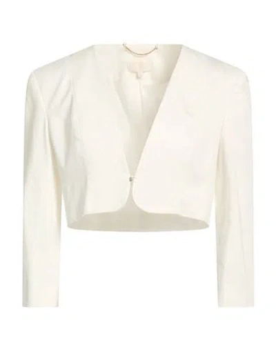 Kocca Woman Jacket White Size M Cotton, Elastane