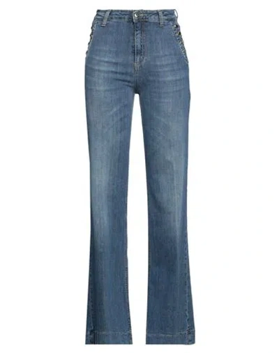 Kocca Woman Jeans Blue Size 24 Cotton, Elastane