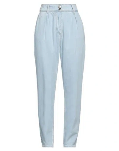 Kocca Woman Denim Pants Blue Size 24 Cotton