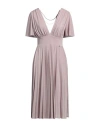 Kocca Woman Midi Dress Pink Size M Viscose, Polyamide, Metallic Fiber, Elastane In Pink