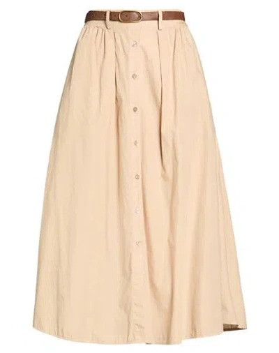 Kocca Woman Midi Skirt Sand Size 4 Cotton