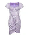 Kocca Woman Mini Dress Mauve Size L Polyester, Polyamide, Metallic Fiber In Purple
