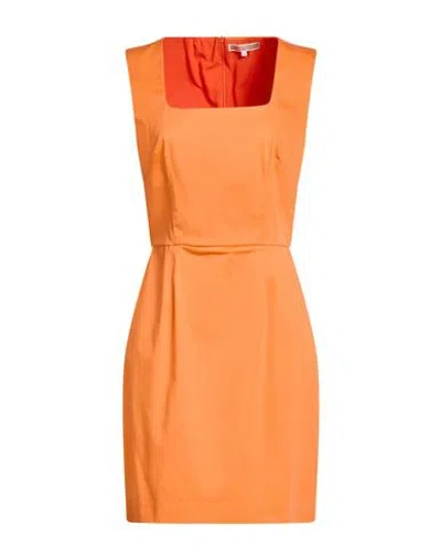 Kocca Woman Mini Dress Orange Size L Cotton, Elastane
