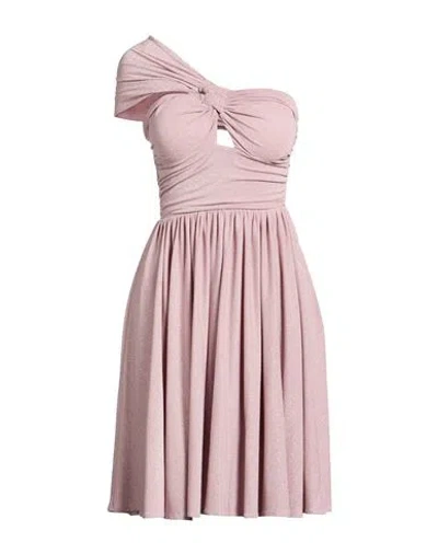 Kocca Woman Midi Dress Antique Rose Size L Viscose, Polyamide, Metallic Fiber, Elastane In Pink
