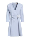 Kocca Woman Mini Dress Sky Blue Size M Polyester, Elastane