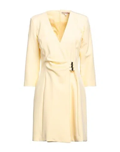 Kocca Woman Mini Dress Yellow Size M Polyester, Elastane