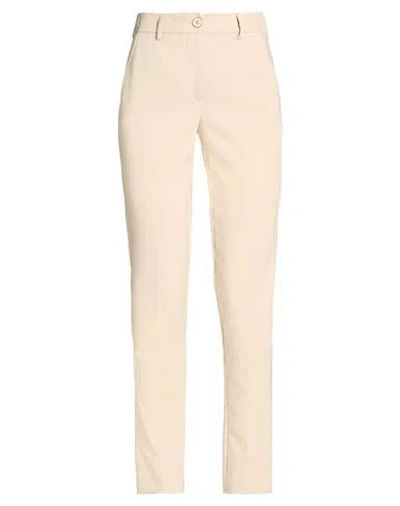 Kocca Woman Pants Beige Size 12 Polyester, Elastane In Neutral