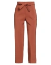 Kocca Woman Pants Brown Size 2 Polyester, Elastane