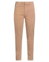 Kocca Woman Pants Camel Size 26 Cotton, Elastane In Brown