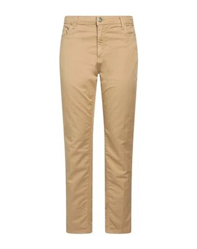 Kocca Woman Pants Camel Size 33 Cotton, Elastane In Beige