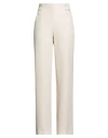 Kocca Woman Pants Cream Size 10 Polyester, Elastane In White