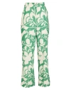 Kocca Woman Pants Green Size 12 Polyester, Elastane In Green