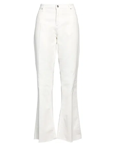 KOCCA KOCCA WOMAN PANTS IVORY SIZE 31 COTTON, ELASTANE