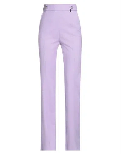 Kocca Woman Pants Lilac Size 8 Cotton, Polyamide, Elastane In Purple