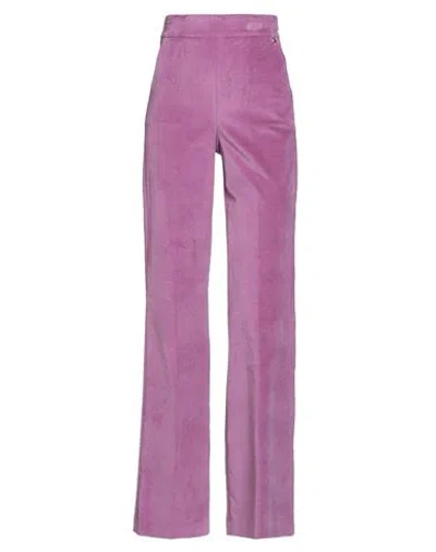 Kocca Woman Pants Mauve Size 10 Cotton, Elastane In Pink