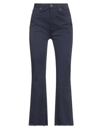 Kocca Woman Pants Midnight Blue Size 25 Cotton, Elastane