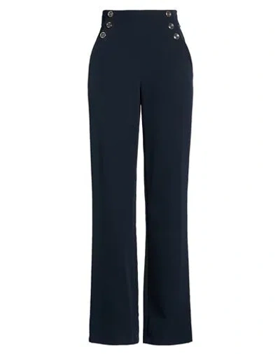 Kocca Woman Pants Navy Size 6 Polyester, Elastane In Blue