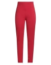 Kocca Woman Pants Red Size 10 Polyester, Elastane In White