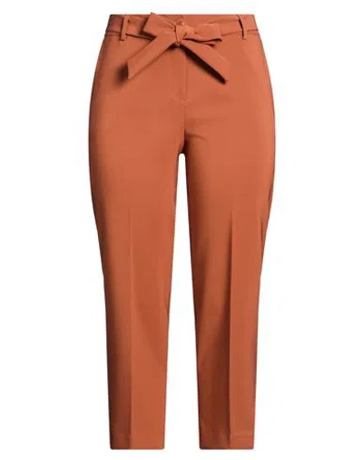 Kocca Woman Pants Rust Size 6 Polyester, Elastane In Orange