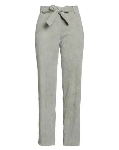 Kocca Woman Pants Sage Green Size 12 Polyester, Polyamide, Elastane In Gray