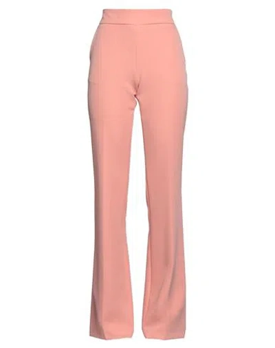 Kocca Woman Pants Salmon Pink Size 10 Polyester, Elastane
