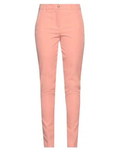 Kocca Woman Pants Salmon Pink Size 10 Polyester, Elastane