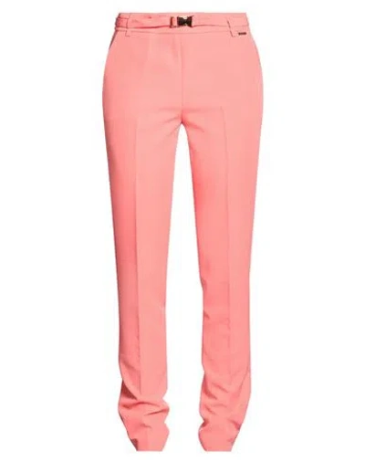 Kocca Woman Pants Salmon Pink Size 2 Polyester, Elastane