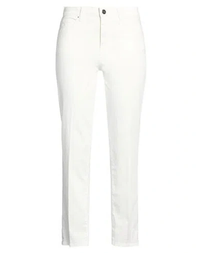 Kocca Woman Pants White Size 27 Cotton, Elastane
