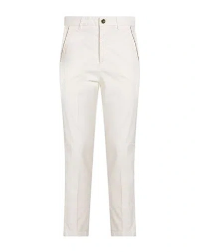 Kocca Woman Pants White Size 30 Cotton, Elastane