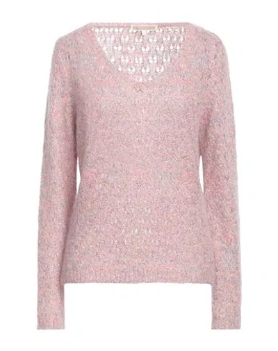 Kocca Woman Sweater Pink Size M Polyester, Polyamide, Mohair Wool, Alpaca Wool