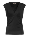 Kocca Woman Top Black Size M Viscose, Metallic Fiber, Polyamide, Elastane In Black