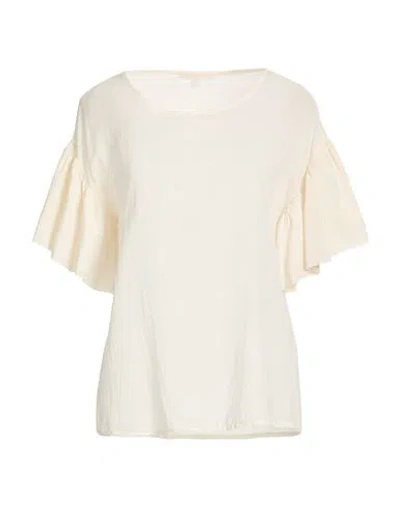 Kocca Woman Top Ivory Size L Cotton In White