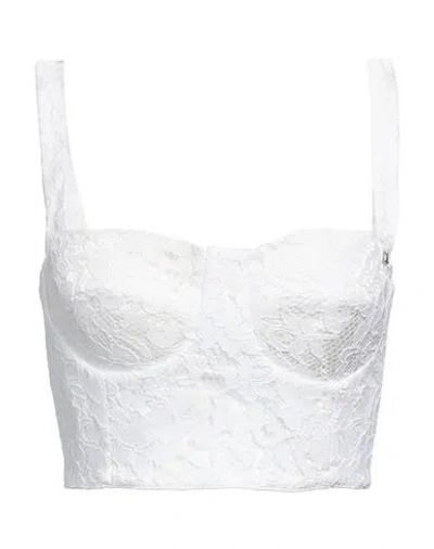 Kocca Woman Top White Size L Polyamide, Cotton
