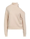 Kocca Woman Turtleneck Beige Size L Viscose, Polyester, Polyamide In Neutral