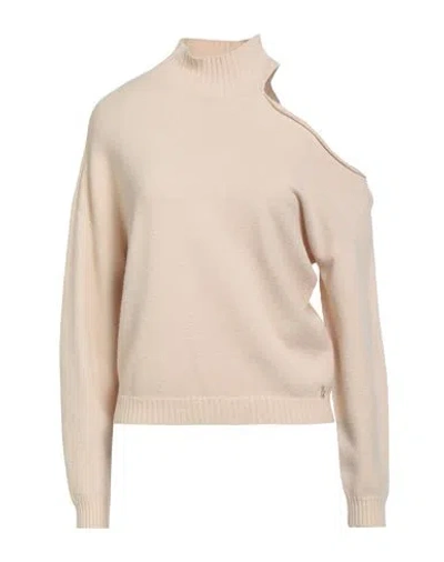 Kocca Woman Turtleneck Beige Size L Viscose, Polyester, Polyamide In Neutral