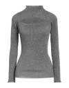 Kocca Woman Turtleneck Grey Size M Viscose, Polyamide, Metallic Polyester In Grey