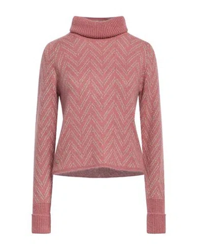 Kocca Woman Turtleneck Pastel Pink Size S Viscose, Acrylic, Mohair Wool, Polyamide, Polyester