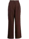 Koché Abstract-print Straight-leg Trousers In Brown
